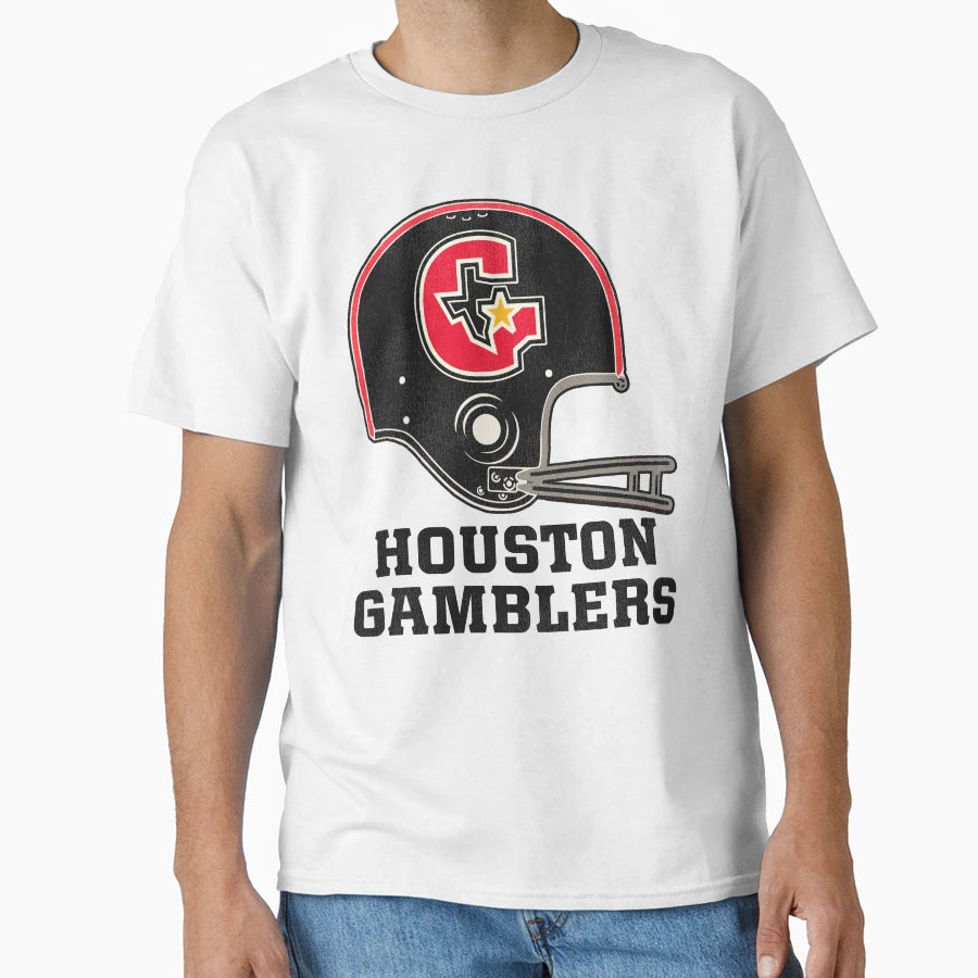 Houston Gamblers Football Team T-Shirt - Aesthetic Graphic Men Women - T-Shirt, Sweatshirt, Hoodie