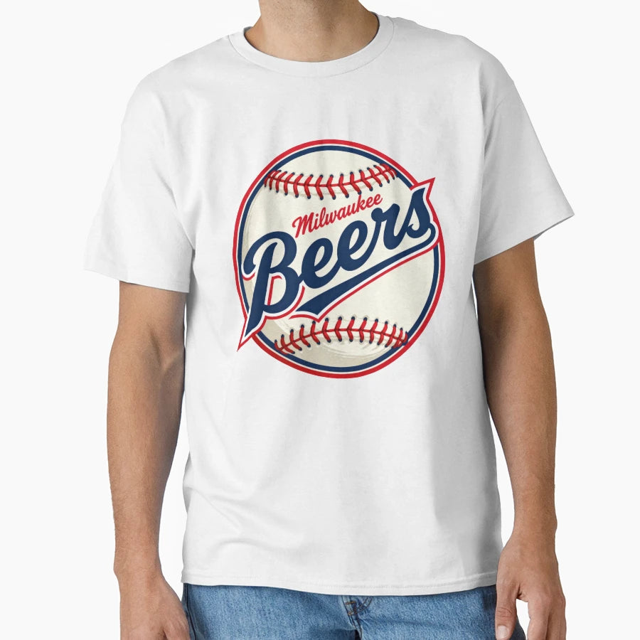 Milwaukee Beers Baseball Logo T-Shirt - Minimalist Print Men Women - T-Shirt, Sweatshirt, Hoodie