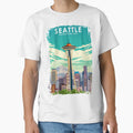Seattle Washington State Travel T-Shirt - Fun Novelty Design Men Women - T-Shirt, Sweatshirt, Hoodie
