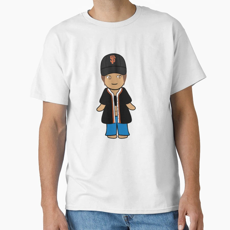Sf Baseball Girlie Black Jersey T-Shirt - Minimalist Print for Adults - T-Shirt, Sweatshirt, Hoodie