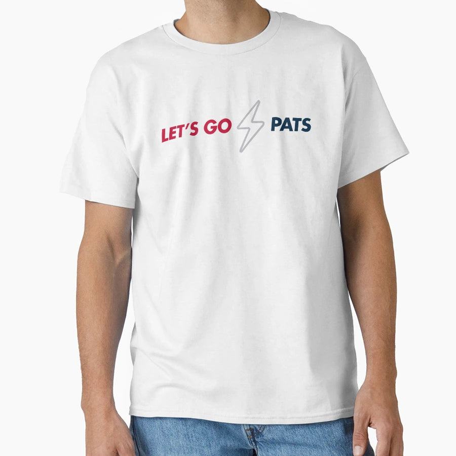 Lets Go Pats Game Day College T-Shirt - Aesthetic Graphic Men Women - T-Shirt, Sweatshirt, Hoodie