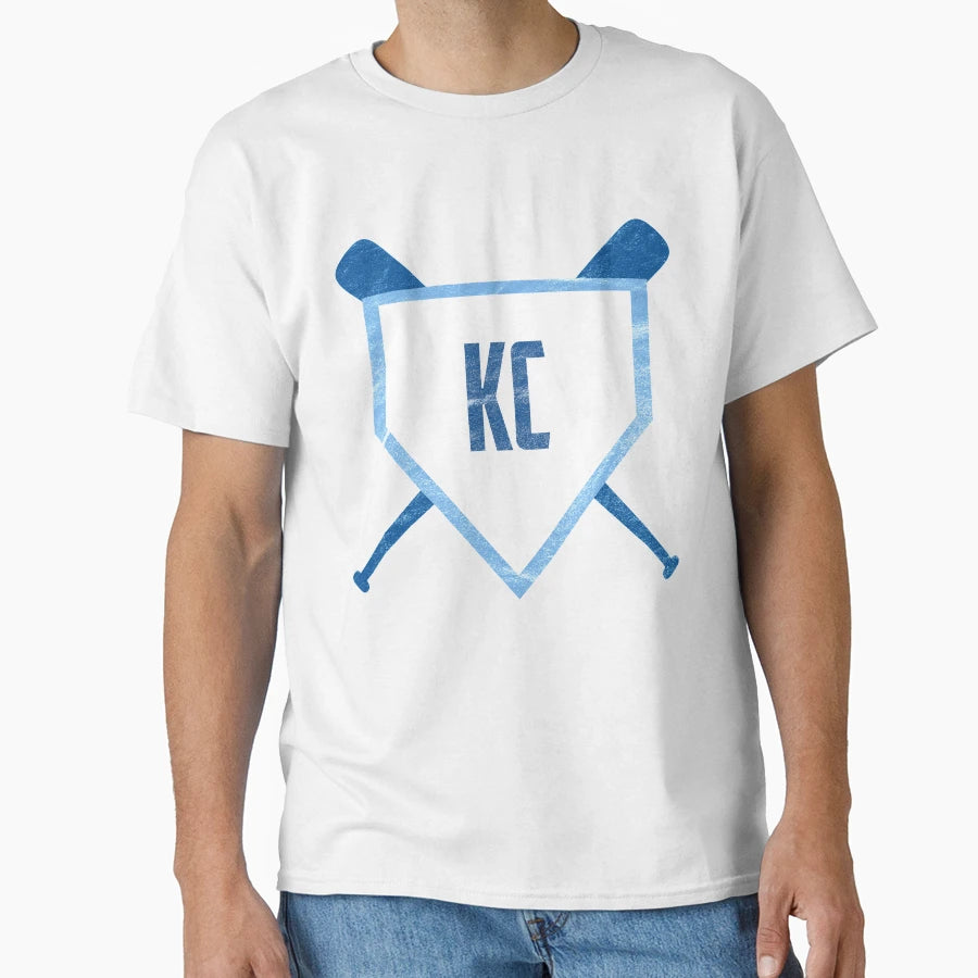 Kansas City Abbreviation Baseball Home T-Shirt - Custom Art Print Unisex - T-Shirt, Sweatshirt, Hoodie