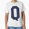 Alphabet Marine Blue Q Sports Letter Q T-Shirt - Minimalist Print Men Women - T-Shirt, Sweatshirt, Hoodie
