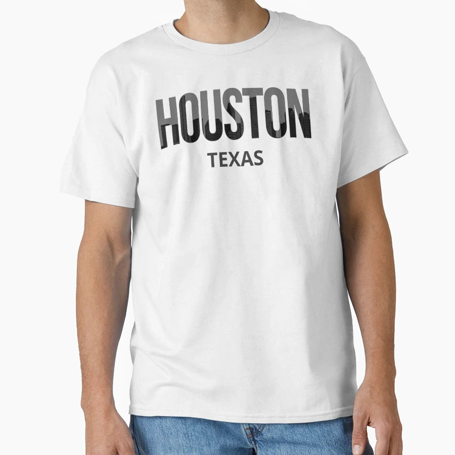 Houston Texas Skyline Pride I T-Shirt - Aesthetic Graphic Men Women - T-Shirt, Sweatshirt, Hoodie