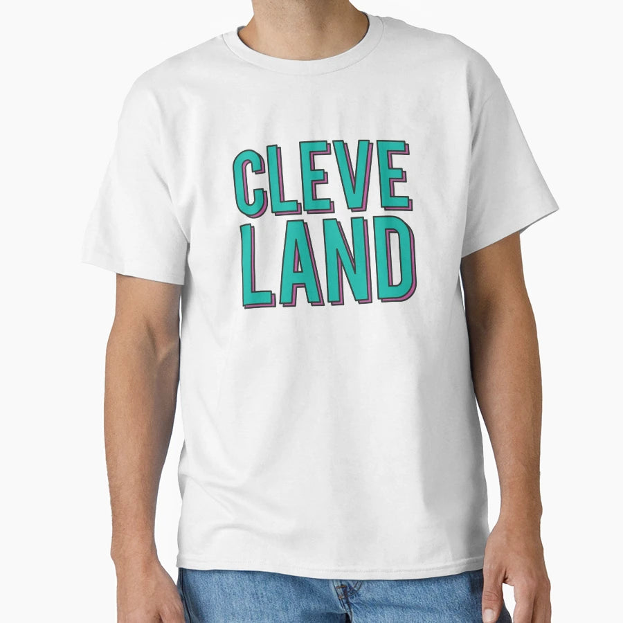 Cleveland Stacked Green T-Shirt - Unique Graphic Men Women - T-Shirt, Sweatshirt, Hoodie