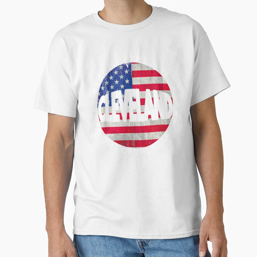 Cleveland Stars And Stripes T-Shirt - Minimalist Print Unisex - T-Shirt, Sweatshirt, Hoodie