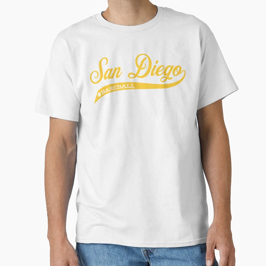Script San Diego Baseball T-Shirt - Custom Art Print for Adults - T-Shirt, Sweatshirt, Hoodie