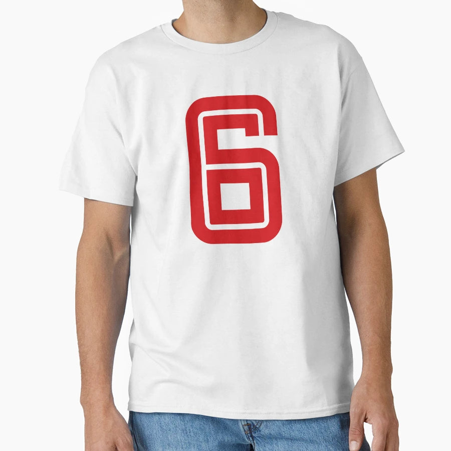 No 6 Player Number Six Football T-Shirt - Aesthetic Graphic Men Women - T-Shirt, Sweatshirt, Hoodie