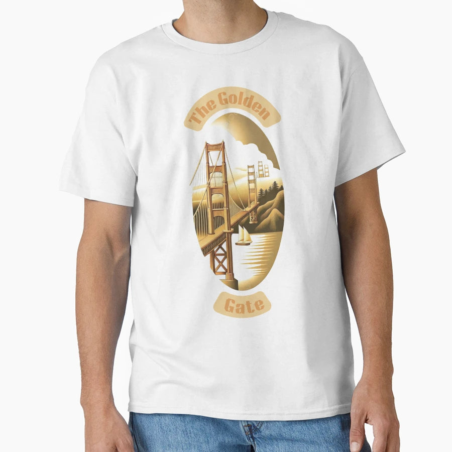 Golden Gate T-Shirt - Aesthetic Graphic Unisex - T-Shirt, Sweatshirt, Hoodie