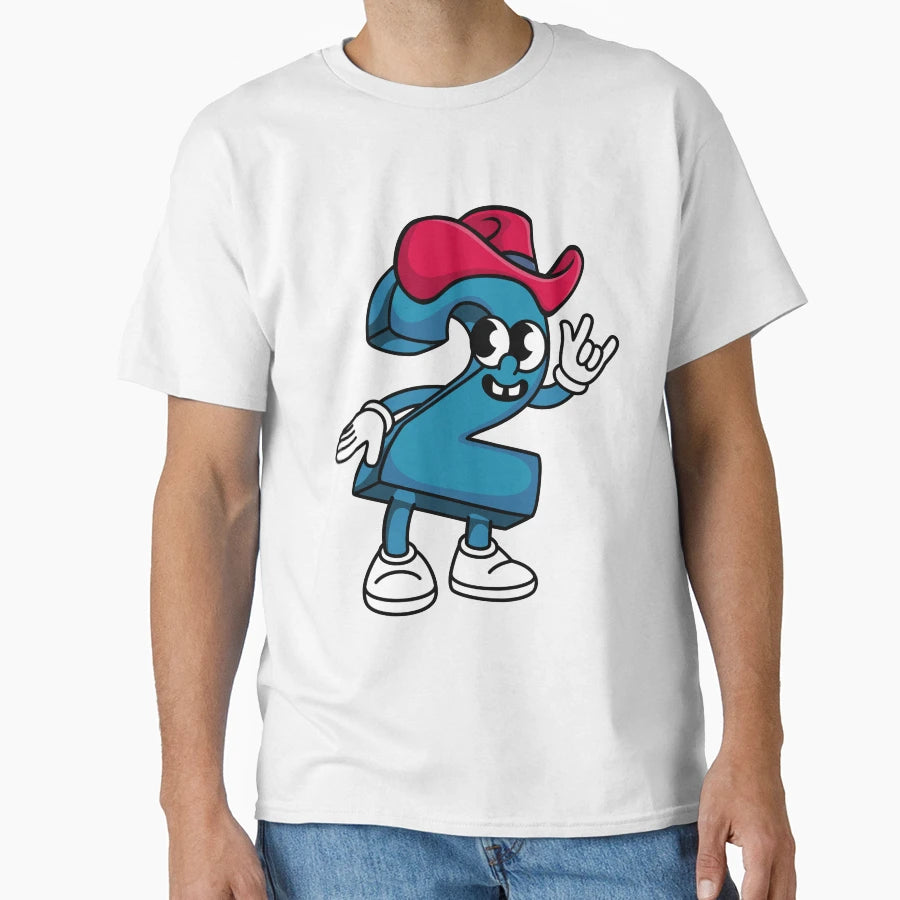 Number Two Hat Cowboy Runner Up Attitude T-Shirt - Graphic Print Unisex - T-Shirt, Sweatshirt, Hoodie