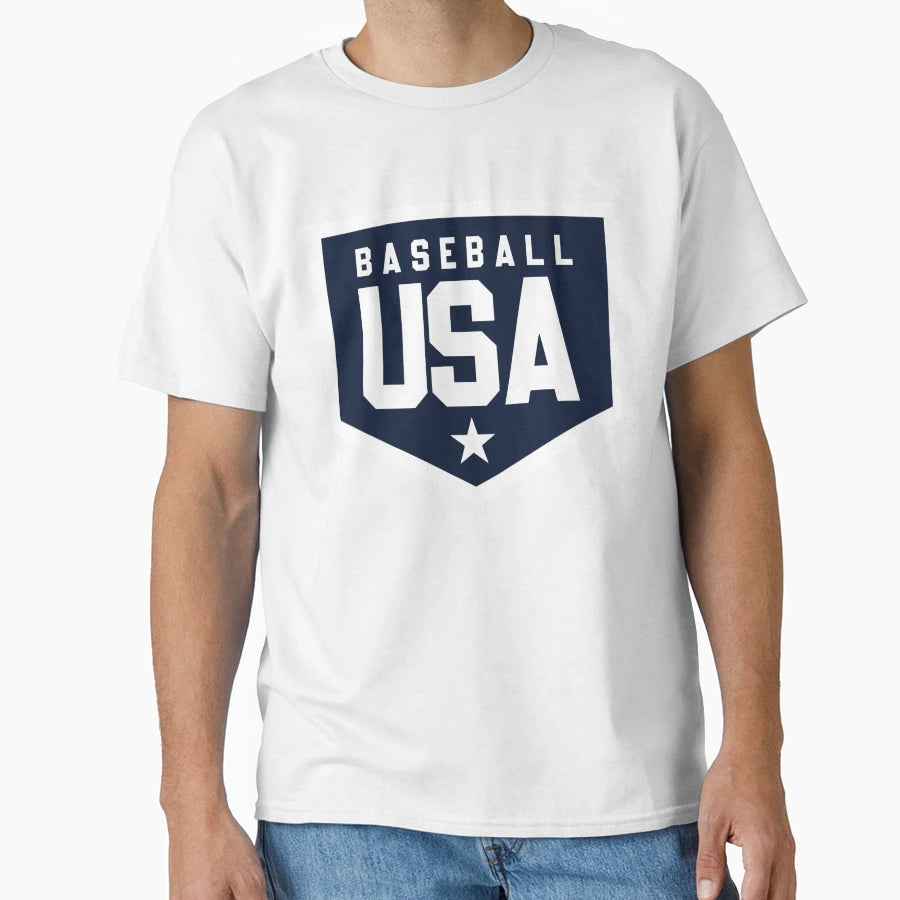 Usa Baseball Team T-Shirt - Custom Art Print Unisex - T-Shirt, Sweatshirt, Hoodie