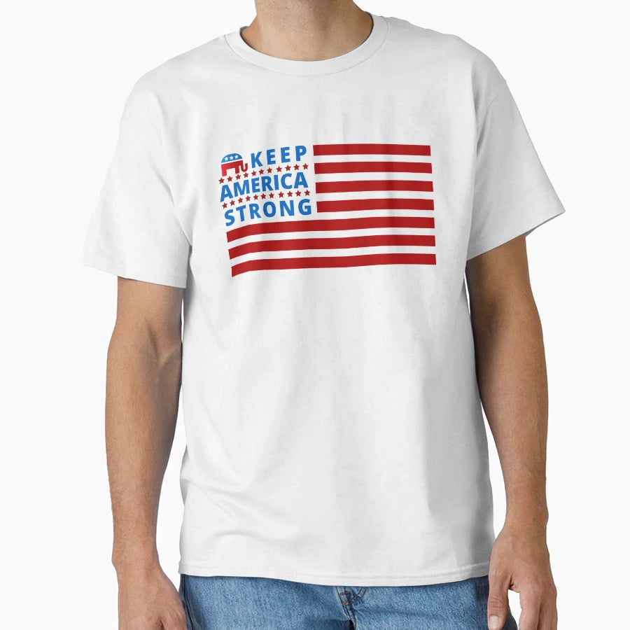 America Strong T-Shirt - Custom Art Print Men Women - T-Shirt, Sweatshirt, Hoodie