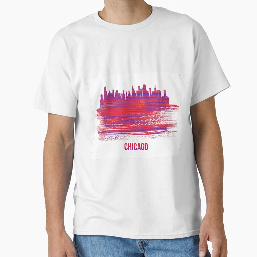 Chicago City Skyline T-Shirt - Novelty Apparel Men Women - T-Shirt, Sweatshirt, Hoodie