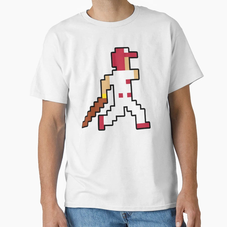 St Louis Pixel Baseball Player T-Shirt - Custom Art Print Unisex - T-Shirt, Sweatshirt, Hoodie