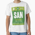 San Diego Luggage Tag 1 T-Shirt - Unique Graphic for Adults - T-Shirt, Sweatshirt, Hoodie