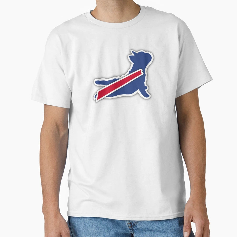 Buffalo Bills Frenchie T-Shirt - Custom Art Print Unisex - T-Shirt, Sweatshirt, Hoodie