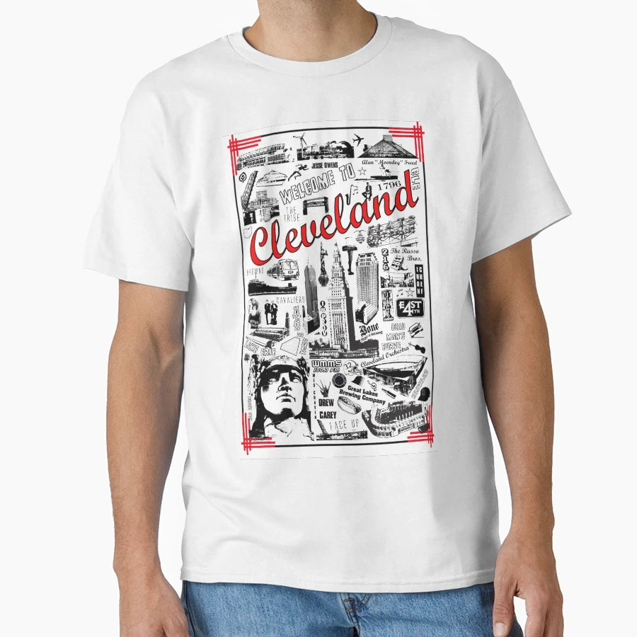 Welcome To Cleveland T-Shirt - Minimalist Print Men Women - T-Shirt, Sweatshirt, Hoodie