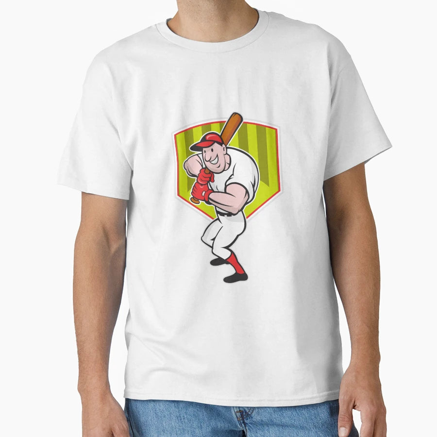Baseball Player Batting Diamond T-Shirt - Aesthetic Graphic for Adults - T-Shirt, Sweatshirt, Hoodie