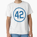 Jackie Robinson 42 Jersey Number T-Shirt - Aesthetic Graphic for Adults - T-Shirt, Sweatshirt, Hoodie