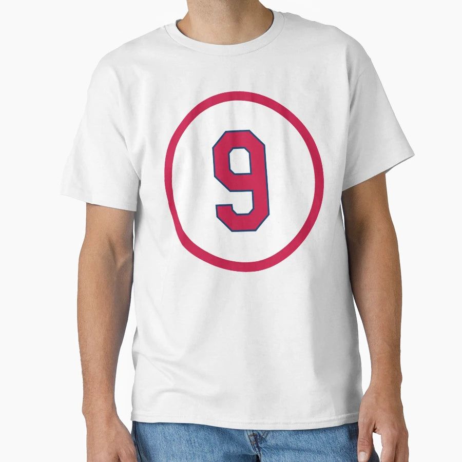 Enos Slaughter 9 Jersey Number T-Shirt - Fun Novelty Design Unisex - T-Shirt, Sweatshirt, Hoodie