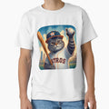 Astros Cat Play Baseball T-Shirt - Fun Novelty Design Men Women - T-Shirt, Sweatshirt, Hoodie