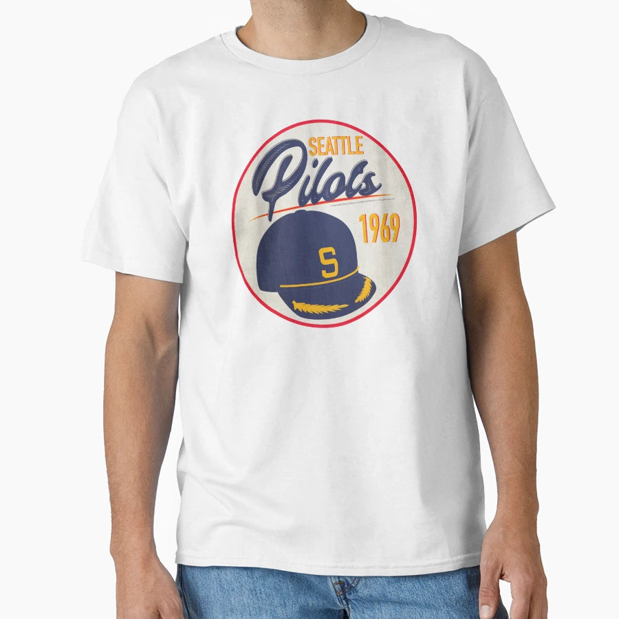 Seattle Pilots Hat 1969 T-Shirt - Graphic Print for Adults - T-Shirt, Sweatshirt, Hoodie