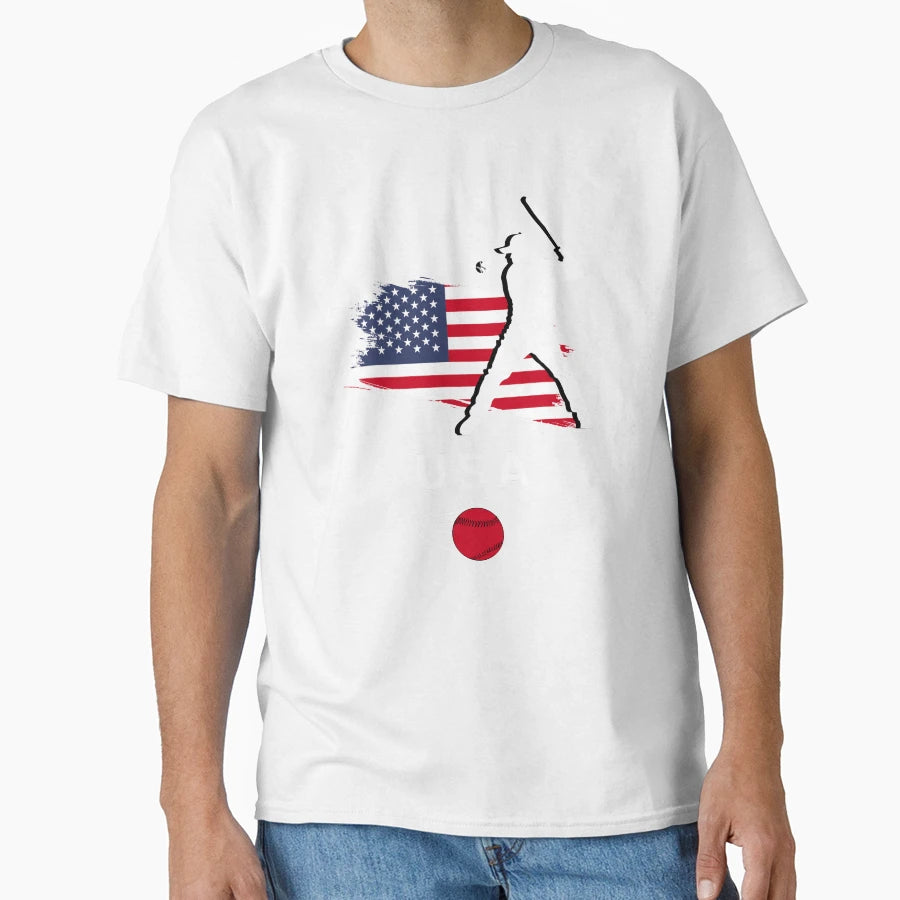 Usa Baseball T-Shirt - Graphic Print Men Women - T-Shirt, Sweatshirt, Hoodie