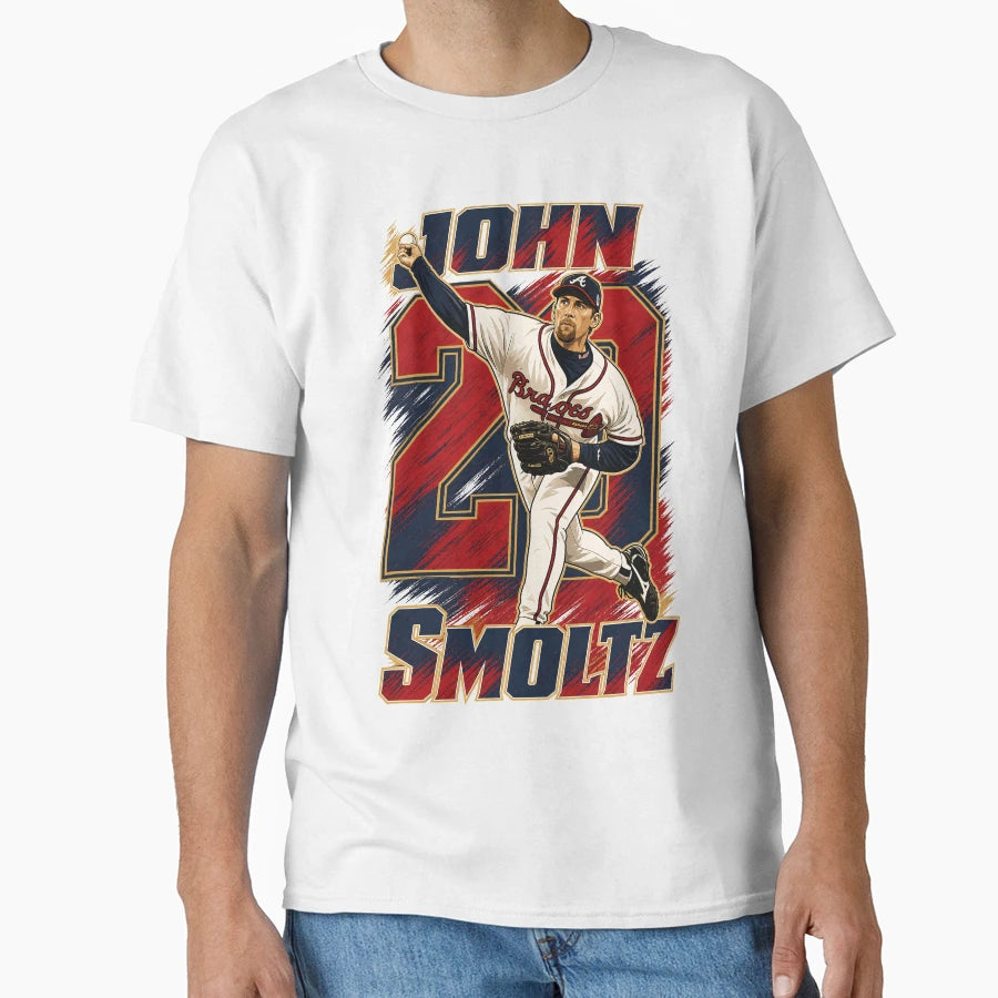 John Smoltz 29 Atlanta Baseball T-Shirt - Fun Novelty Design for Adults - T-Shirt, Sweatshirt, Hoodie