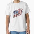 Baseball American Flag T-Shirt - Aesthetic Graphic for Adults - T-Shirt, Sweatshirt, Hoodie
