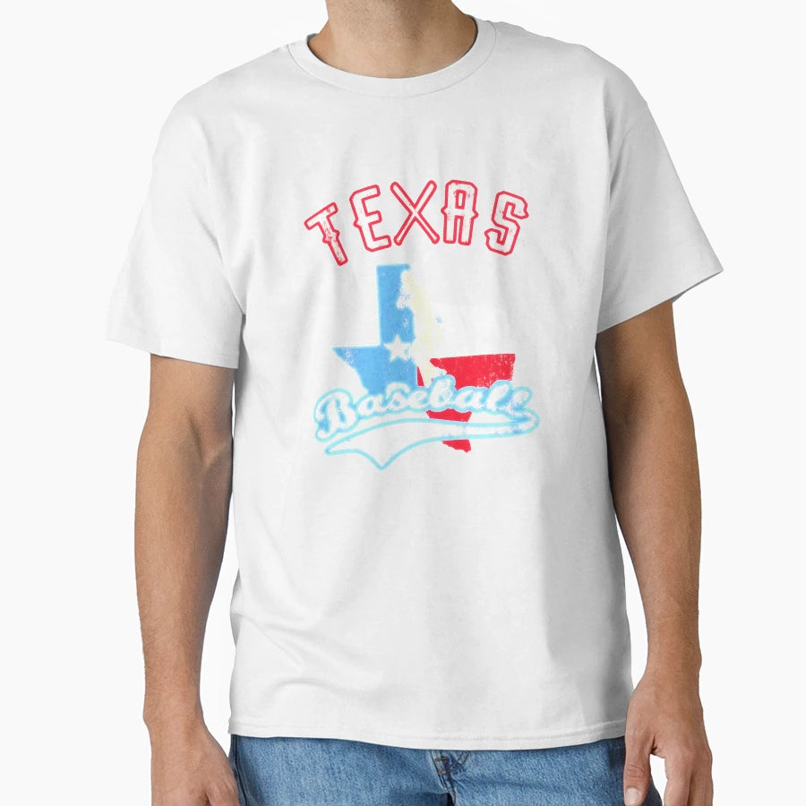 Texas Baseball Game Day Distressed T-Shirt - Fun Novelty Design Unisex - T-Shirt, Sweatshirt, Hoodie