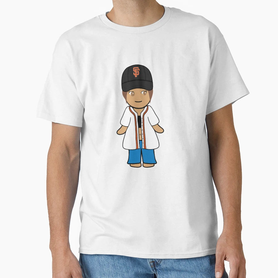 Sf Baseball Girlie White Jersey And T-Shirt - Custom Art Print Men Women - T-Shirt, Sweatshirt, Hoodie