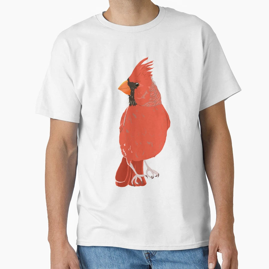 Red Cardinal Bird T-Shirt - Fun Novelty Design for Adults - T-Shirt, Sweatshirt, Hoodie