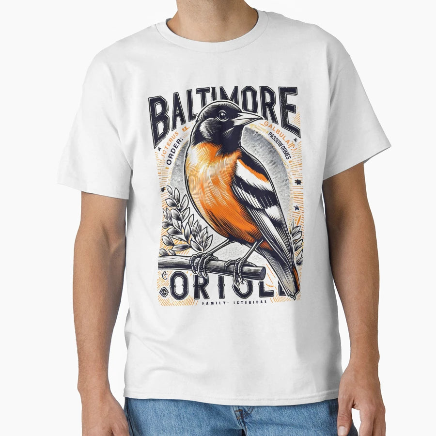 Baltimore Oriole 2 T-Shirt - Fun Novelty Design Men Women - T-Shirt, Sweatshirt, Hoodie