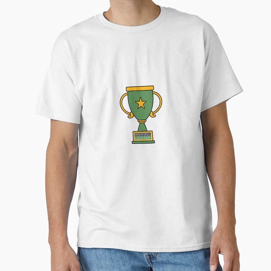 Wordle Champ Trophy T-Shirt - Aesthetic Graphic Men Women - T-Shirt, Sweatshirt, Hoodie