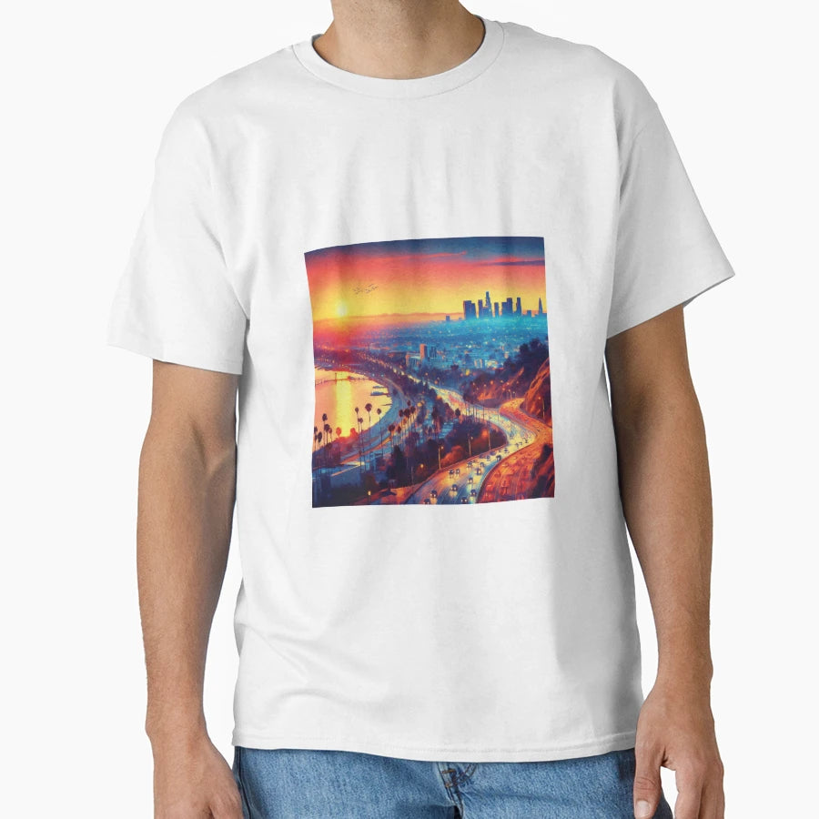 Copy Los Angeles Sunset T-Shirt - Graphic Print for Adults - T-Shirt, Sweatshirt, Hoodie