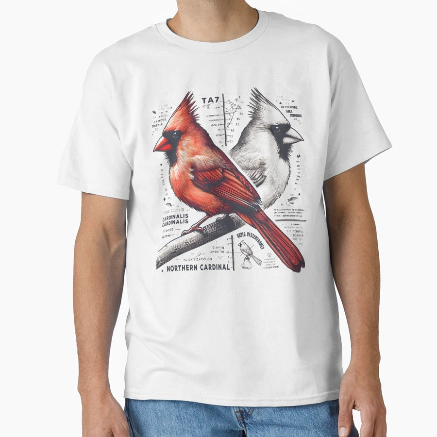 Northern Cardinal 5 T-Shirt - Aesthetic Graphic Unisex - T-Shirt, Sweatshirt, Hoodie