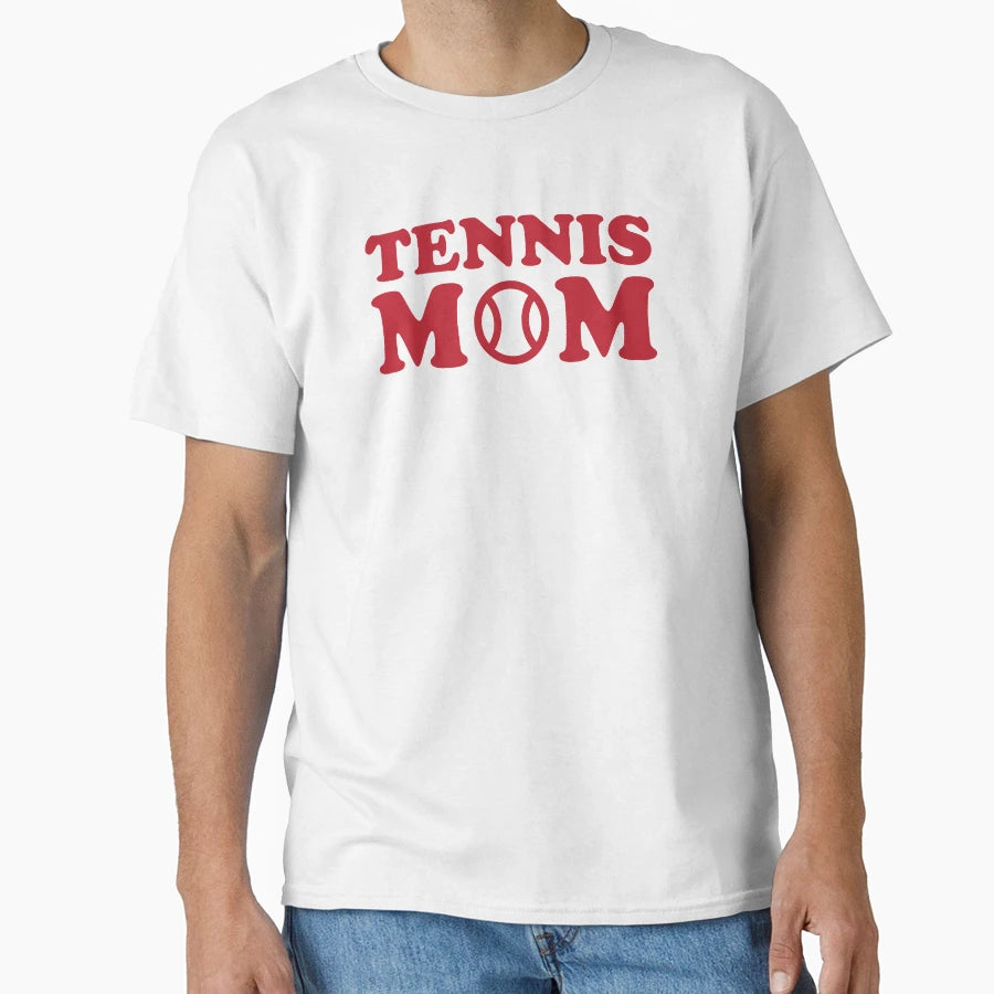 Tennis Mom Red T-Shirt - Custom Art Print Men Women - T-Shirt, Sweatshirt, Hoodie