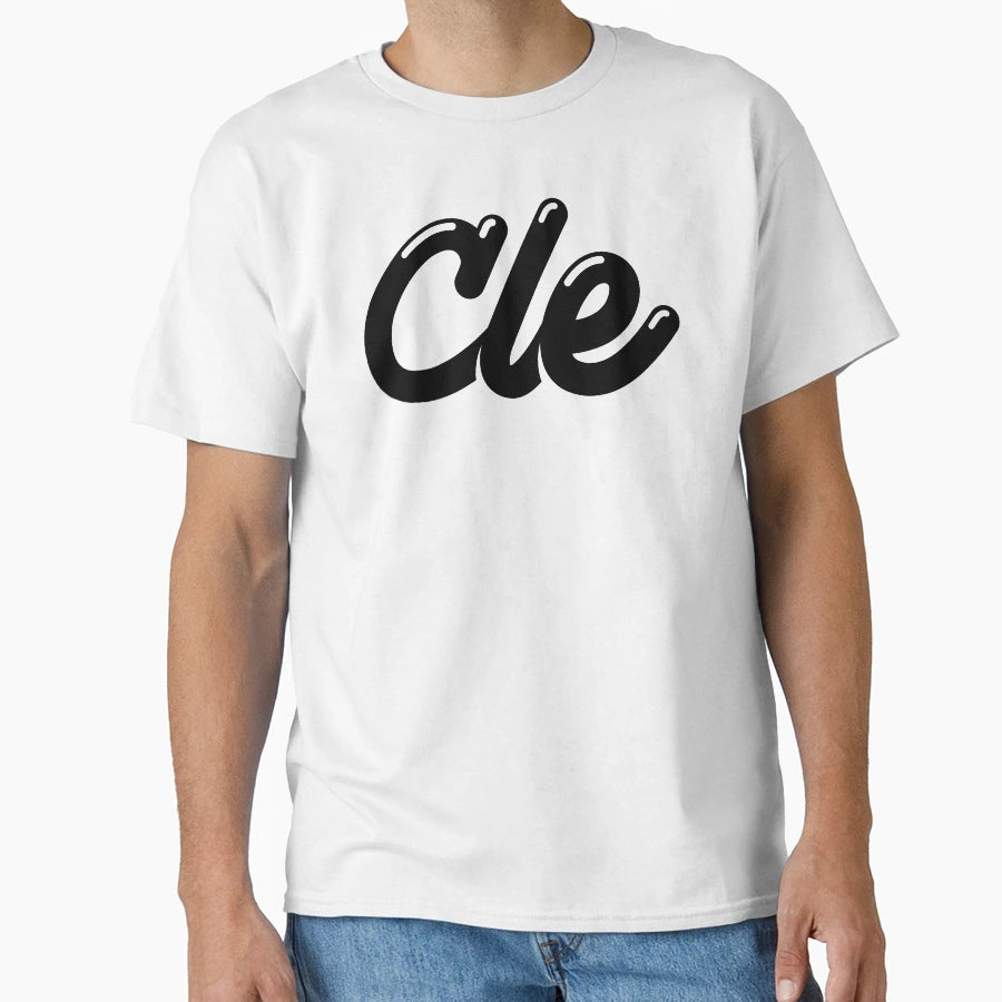 Cleveland Cle Bubble Script T-Shirt - Graphic Print Men Women - T-Shirt, Sweatshirt, Hoodie