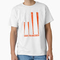 San Francisco Baseball Flag Distressed T-Shirt - Graphic Print Unisex - T-Shirt, Sweatshirt, Hoodie