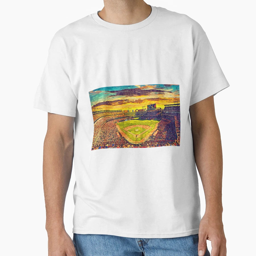 Globe Life Park Arlington Texas Sunset T-Shirt - Fun Novelty Design Unisex - T-Shirt, Sweatshirt, Hoodie