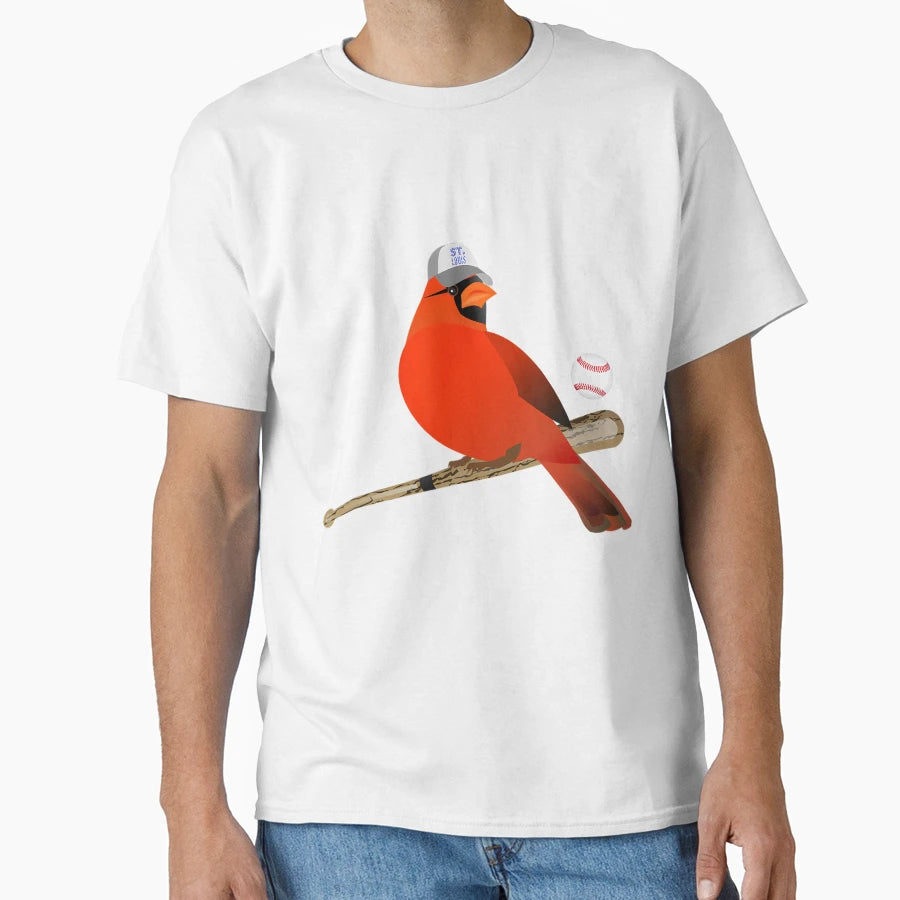 Saint Louis Red Cardinal Funny Bird T-Shirt - Minimalist Print Men Women - T-Shirt, Sweatshirt, Hoodie