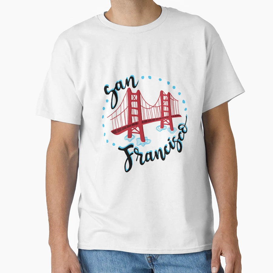 San Francisco Golden Gate Bridge T-Shirt - Trendy Graphic Unisex - T-Shirt, Sweatshirt, Hoodie