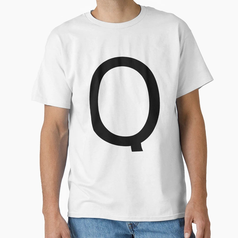 Q Alphabet T-Shirt - Minimalist Print for Adults - T-Shirt, Sweatshirt, Hoodie