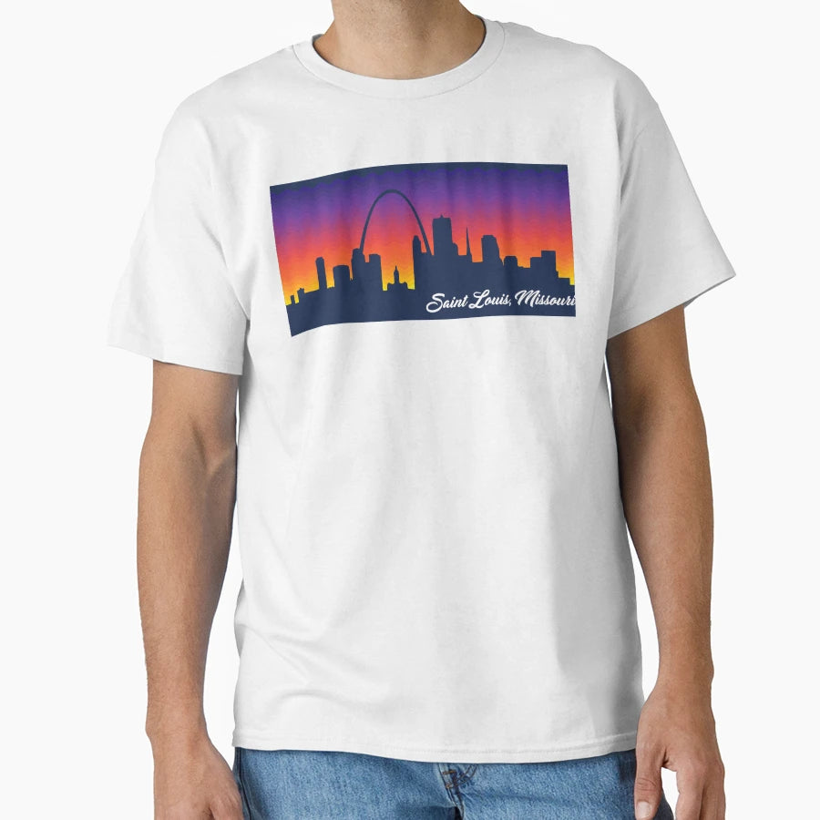 Stl Sunset T-Shirt - Graphic Print Men Women - T-Shirt, Sweatshirt, Hoodie