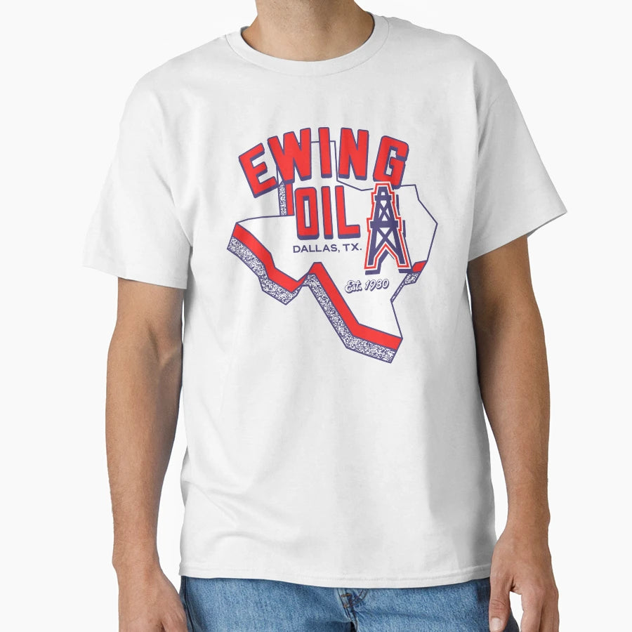 Ewing Oil Co Dallas Tv Show T-Shirt - Unique Graphic Men Women - T-Shirt, Sweatshirt, Hoodie