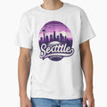Purple Seattle City Baseball T-Shirt - Aesthetic Graphic Unisex - T-Shirt, Sweatshirt, Hoodie