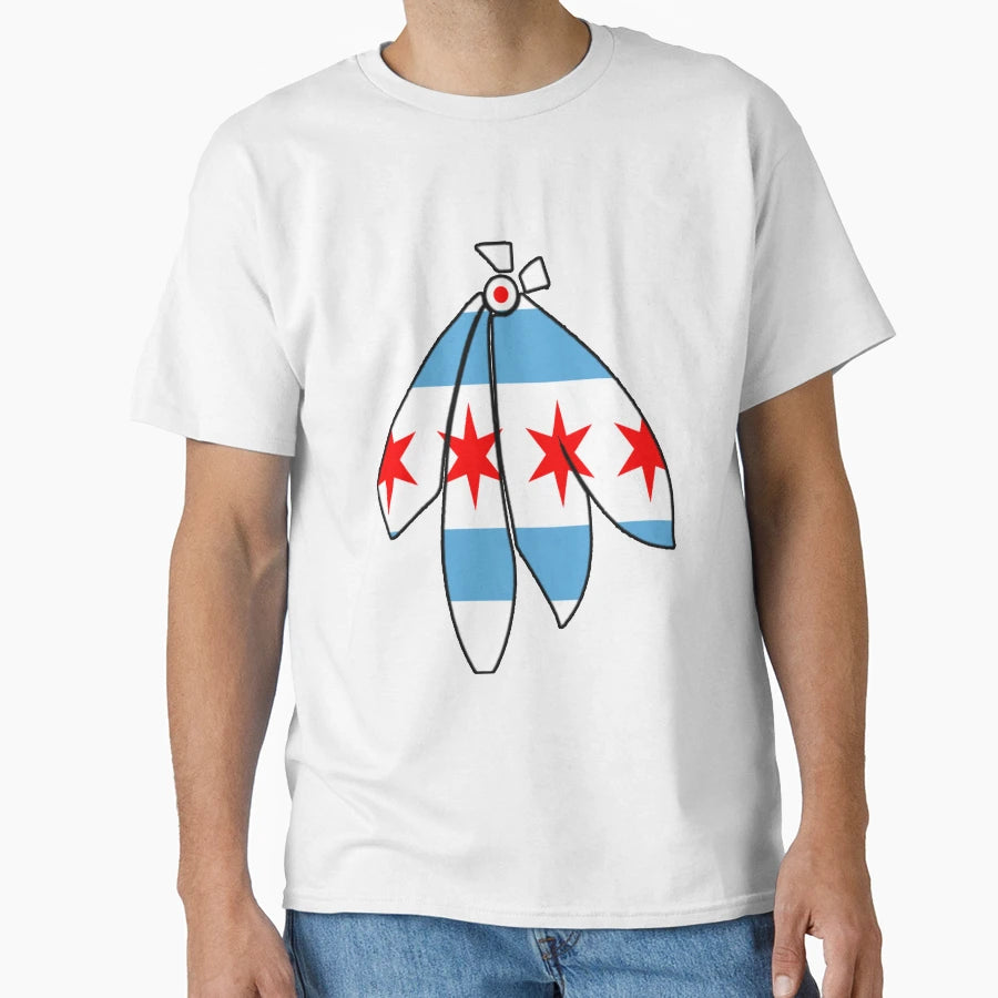 Chicago Feather T-Shirt - Graphic Print Men Women - T-Shirt, Sweatshirt, Hoodie