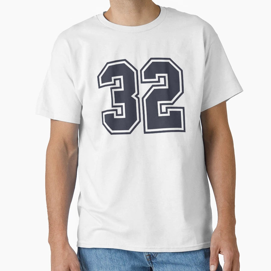 32 Sports Number Thirty Two T-Shirt - Casual Everyday Wear Unisex - T-Shirt, Sweatshirt, Hoodie