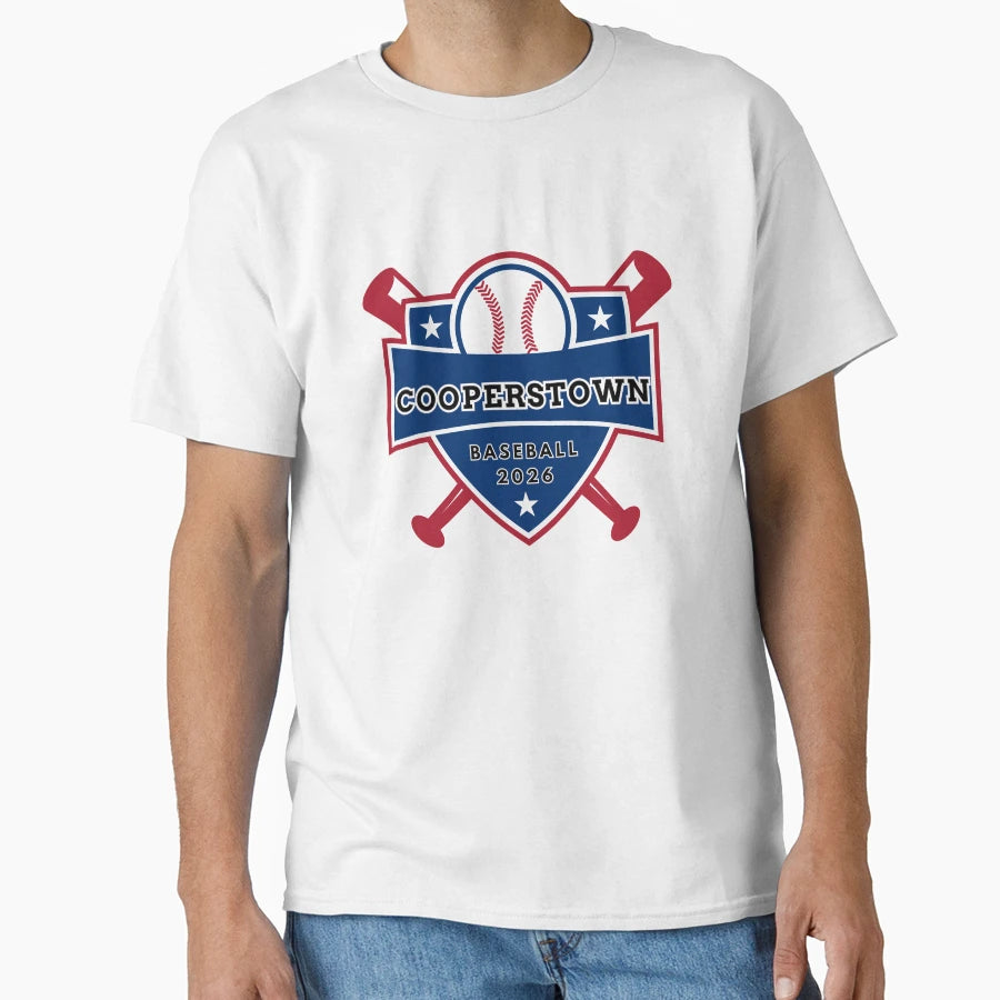 Cooperstown Baseball 2026 T-Shirt - Novelty Apparel for Adults - T-Shirt, Sweatshirt, Hoodie