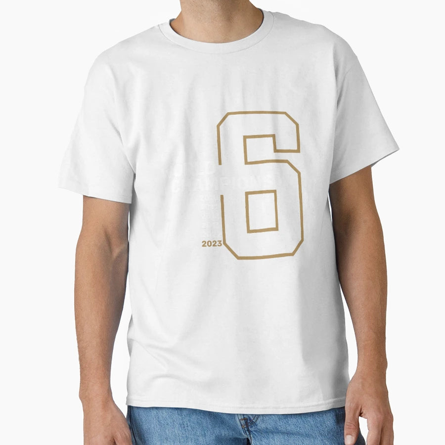 6 World Champions T-Shirt - Aesthetic Graphic Men Women - T-Shirt, Sweatshirt, Hoodie